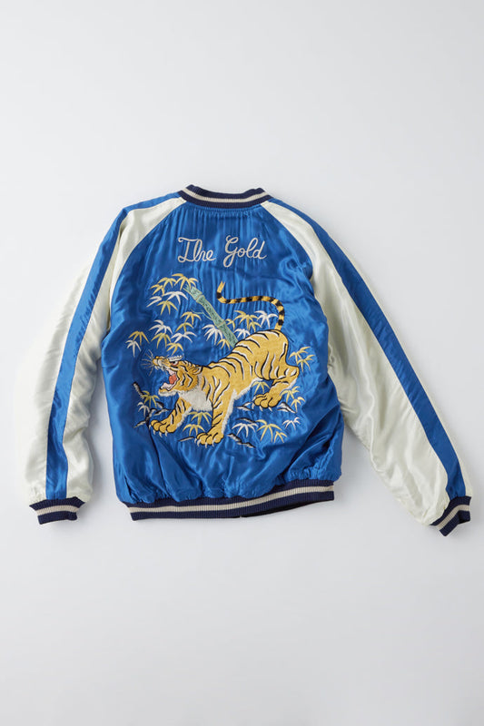 GL15357 / WOOL MELTON × ACETATE SOUVENIR JACKET (REVERSIBLE SIDE)