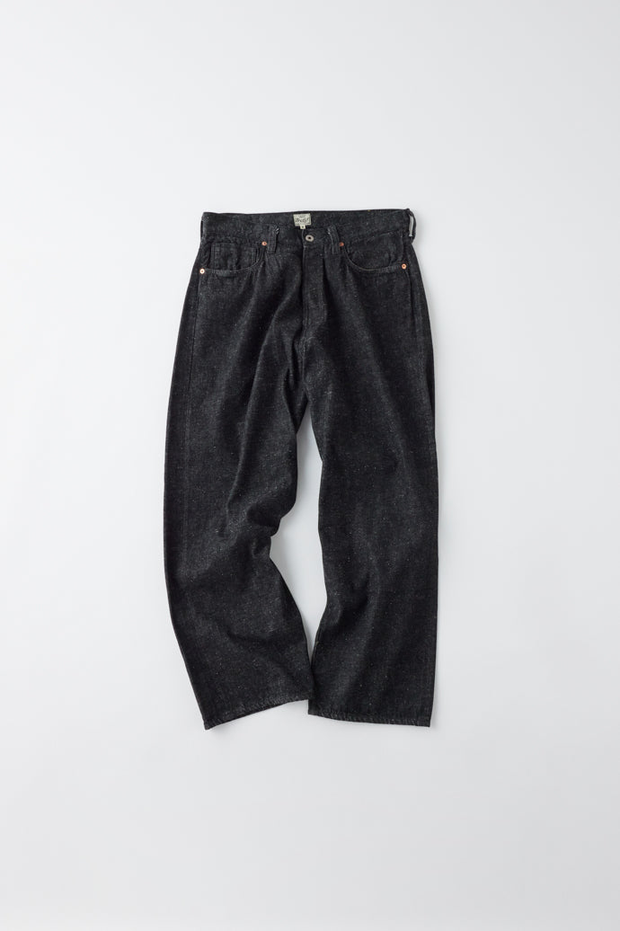 GL42407A / RECYCLED WASTE SUVIN COTTON YARN 11.5oz. DENIM 5POCKET WIDE PANTS WW II MODEL