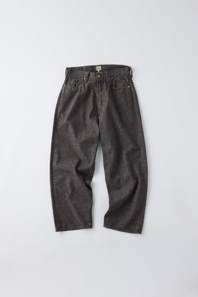 GL42407A / RECYCLED WASTE SUVIN COTTON YARN 11.5oz. DENIM 5POCKET WIDE PANTS WW II MODEL