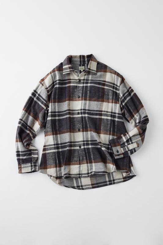 GL29137 / COTTON NEL CHECK REGULAR SHIRT