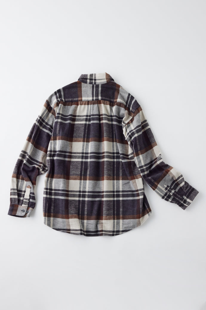 GL29137 / COTTON NEL CHECK REGULAR SHIRT