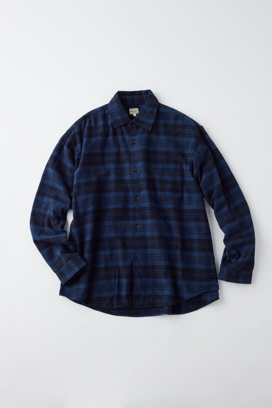 GL29137 / COTTON NEL CHECK REGULAR SHIRT