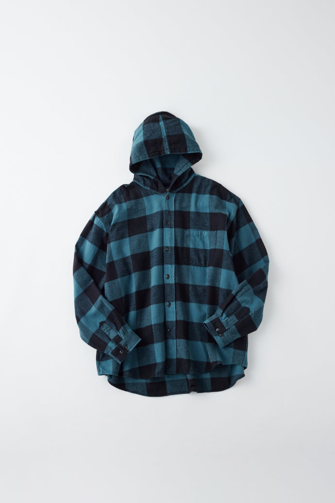 GL29139 / COTTON NEL CHECK OVER SIZE PARKA