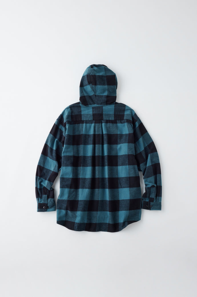 GL29139 / COTTON NEL CHECK OVER SIZE PARKA