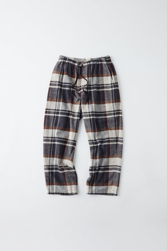 GL42404 / COTTON NEL CHECK EASY PANTS