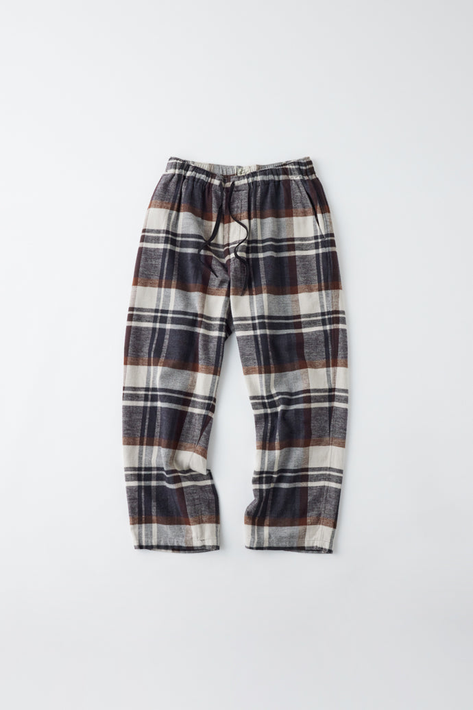GL42404 / COTTON NEL CHECK EASY PANTS