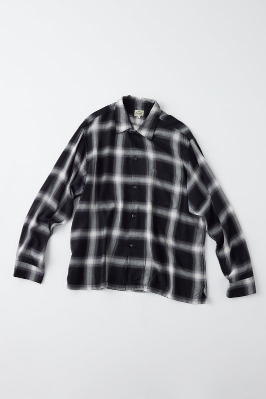 GL29140 / RAYON OMBRE CHECK OPEN SHIRT