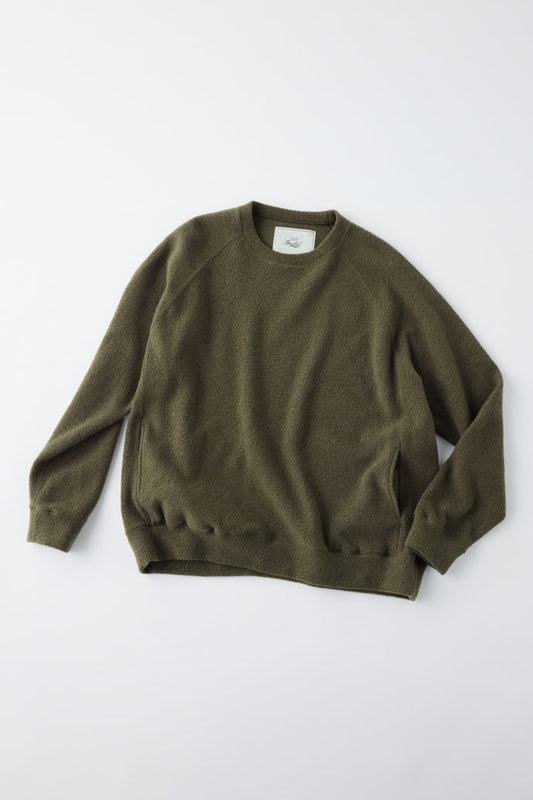 GL69234 / WOOL SUPER 140's FLEECE RAGLAN CREW NECK SHIRT