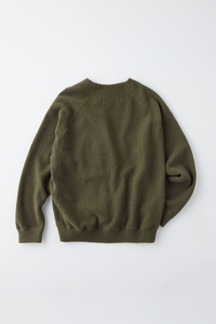 GL69234 / WOOL SUPER 140's FLEECE RAGLAN CREW NECK SHIRT