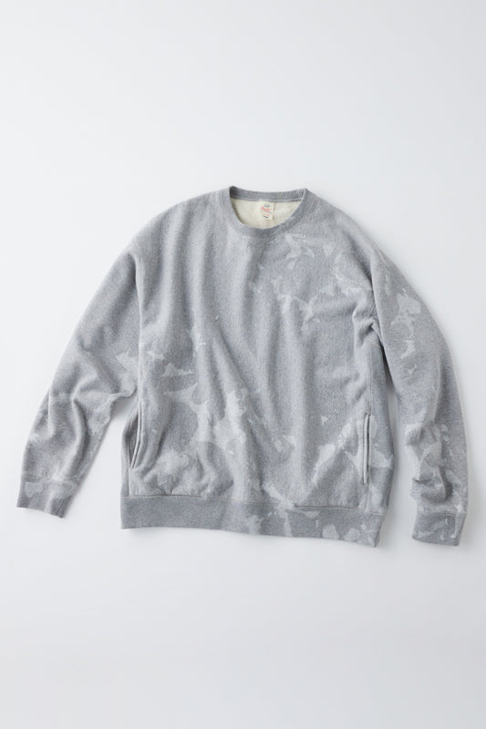 GL69227 / LOOPWHEEL SWEAT CREW NECK SHIRT UNEVEN DYED