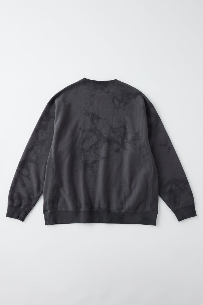 GL69227 / LOOPWHEEL SWEAT CREW NECK SHIRT UNEVEN DYED