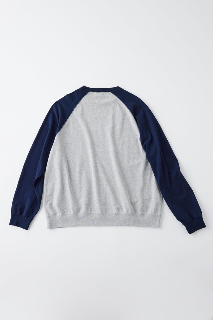 GL69231 / U.S COTTON RAGLAN 2TONE CREW NECK SHIRT