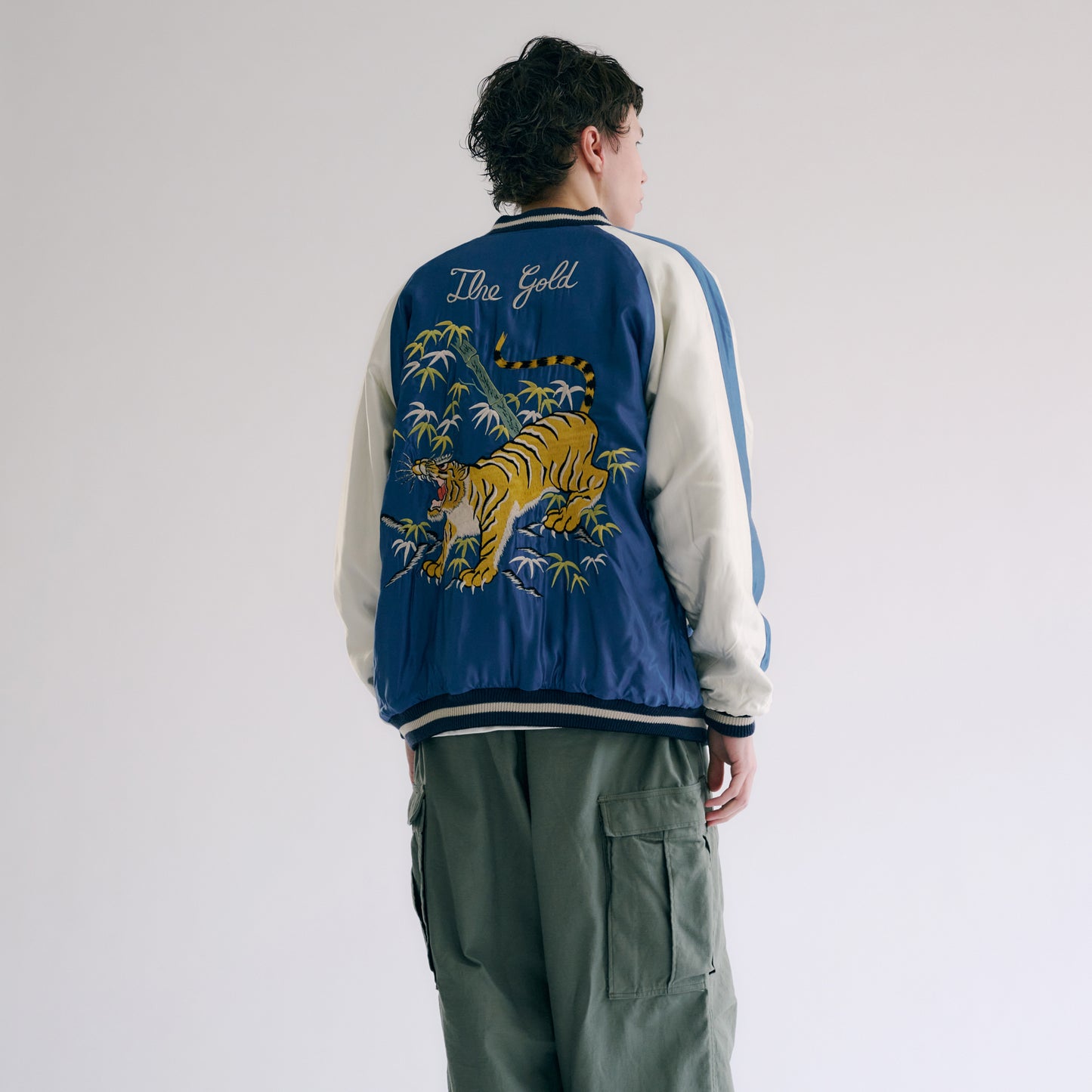 GL15357 / WOOL MELTON × ACETATE SOUVENIR JACKET