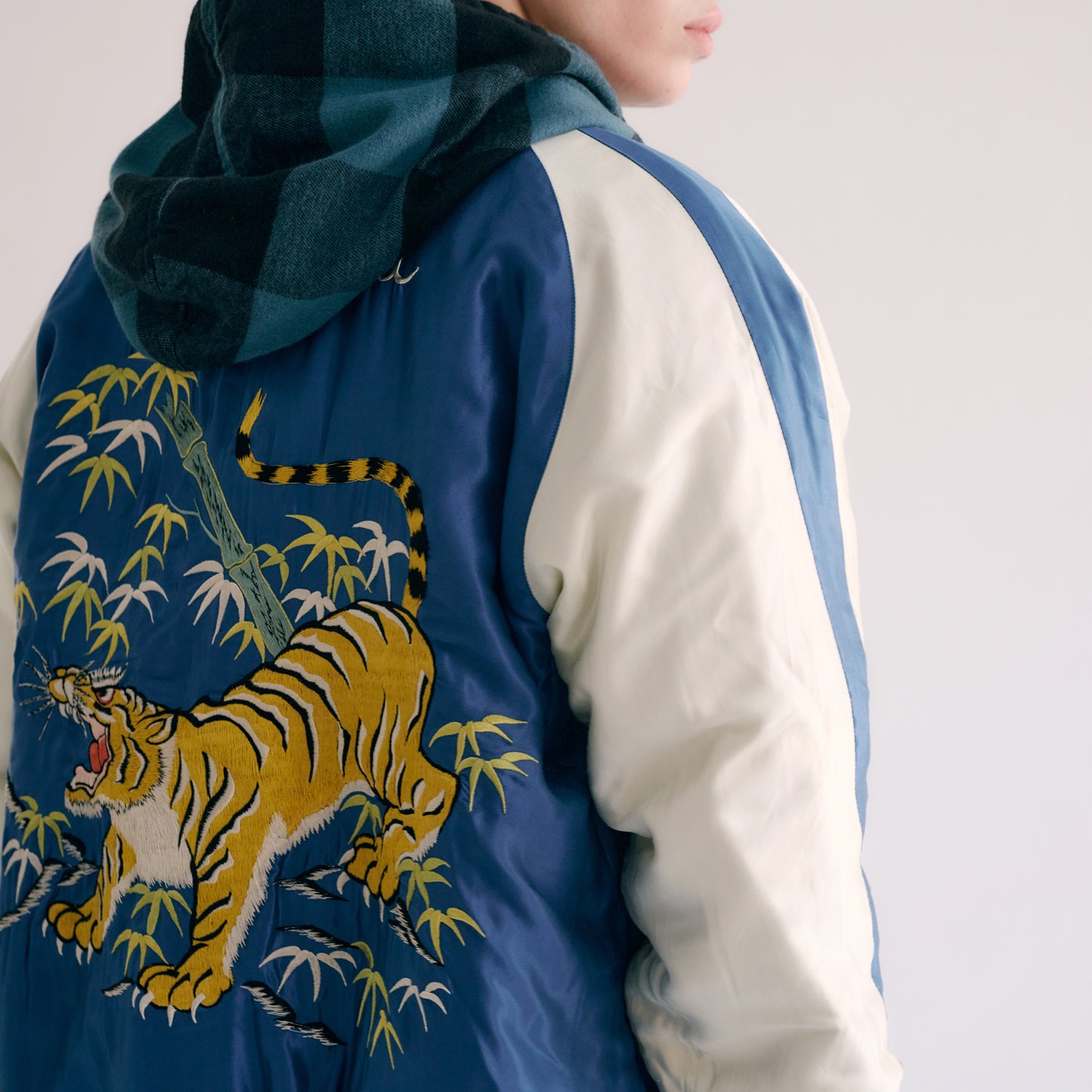 GL15357 / WOOL MELTON × ACETATE SOUVENIR JACKET