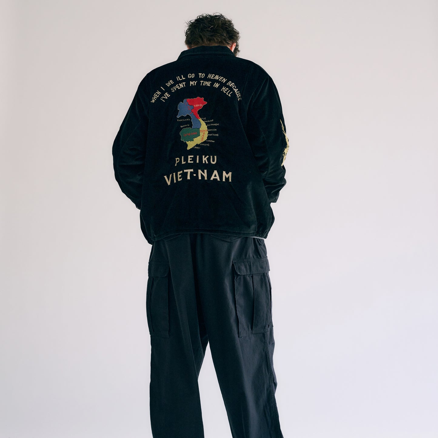 GL15358 / VELVETEEN PADDING VIETNAM JACKET “PLEIKU VIET-NAM"