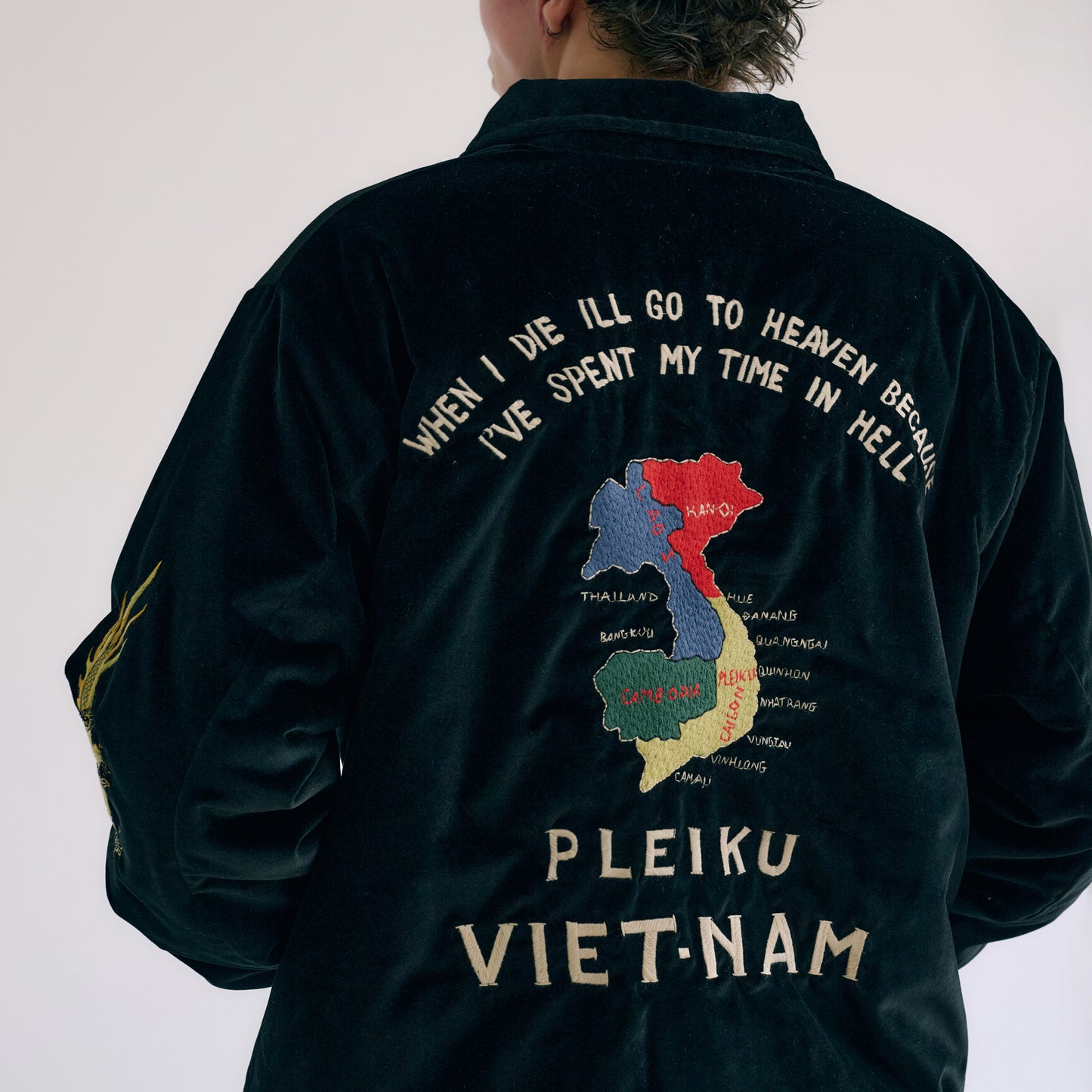 GL15358 / VELVETEEN PADDING VIETNAM JACKET “PLEIKU VIET-NAM"