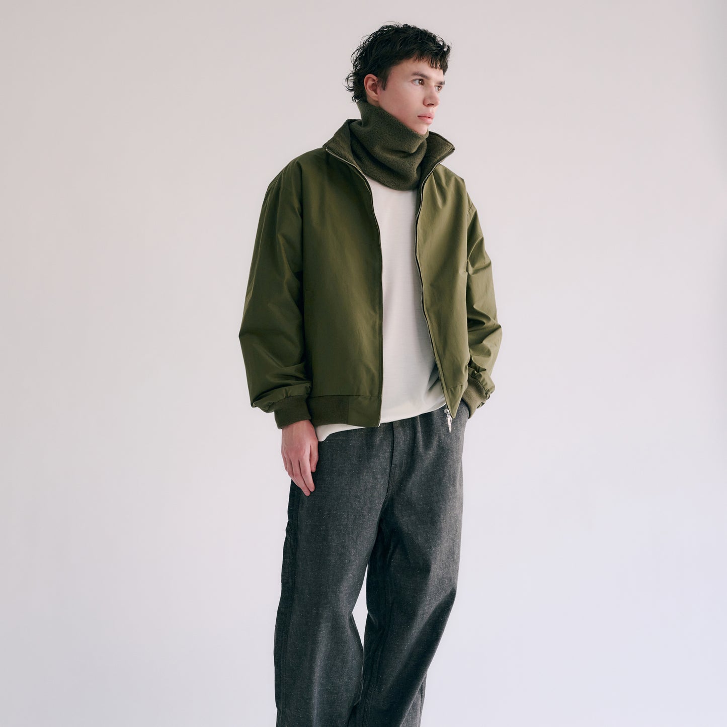 GL02765 / WOOL SUPER 140's FLEECE NECK WARMER