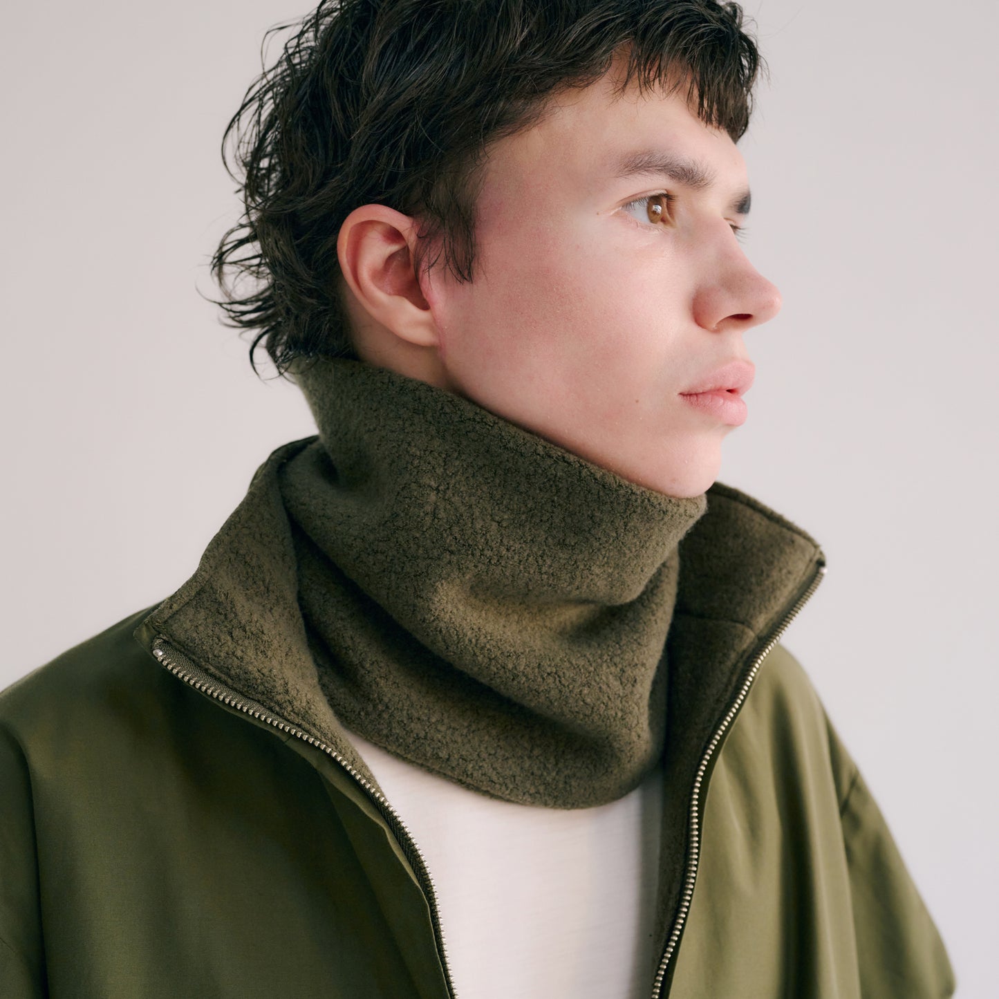 GL02765 / WOOL SUPER 140's FLEECE NECK WARMER