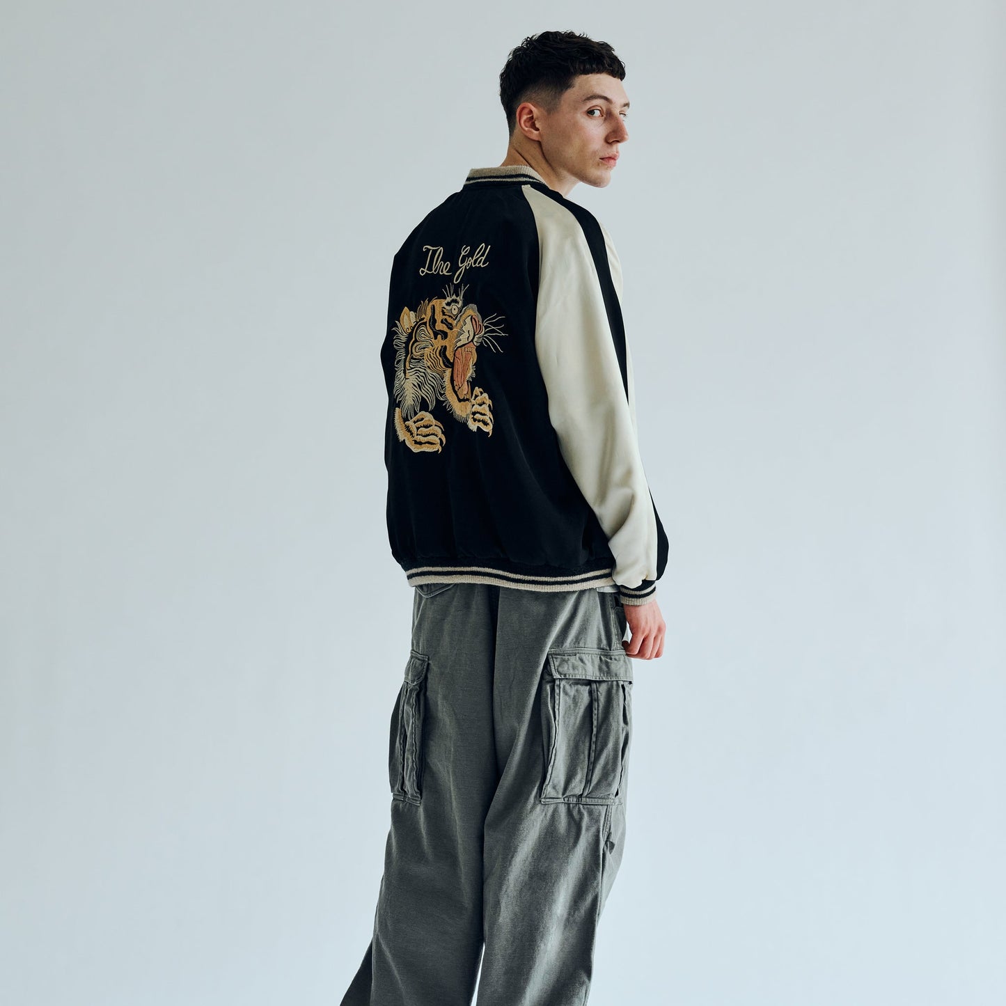 GL15480 / SPECIAL EDITION ACETATE SOUVENIR JACKET "ONE HUNDRED TIGER" (REVERSIBLE SIDE)