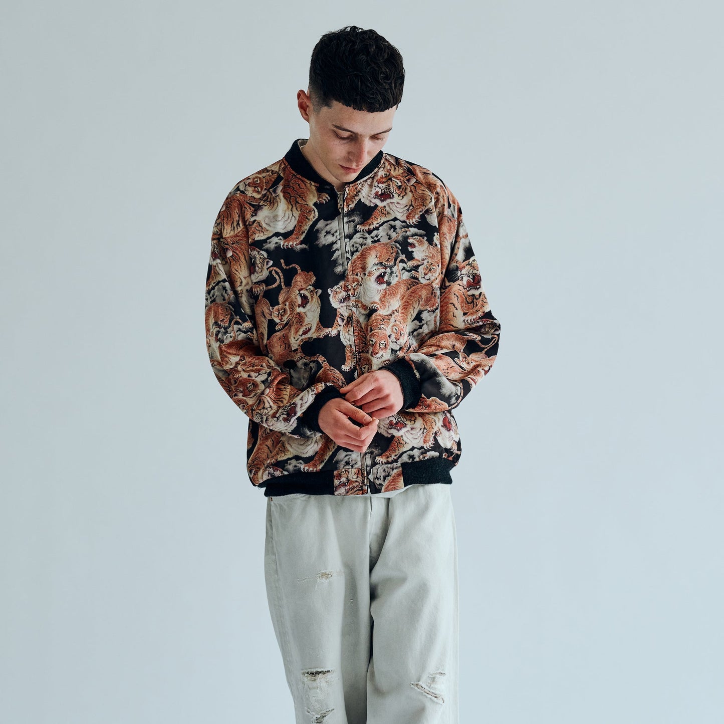 GL15480 / SPECIAL EDITION ACETATE SOUVENIR JACKET "ONE HUNDRED TIGER" (REVERSIBLE SIDE)