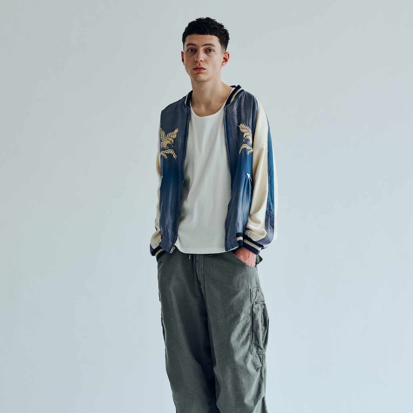 GL15481 / ACETATE SOUVENIR JACKET "ALASKA" (AGING MODEL)