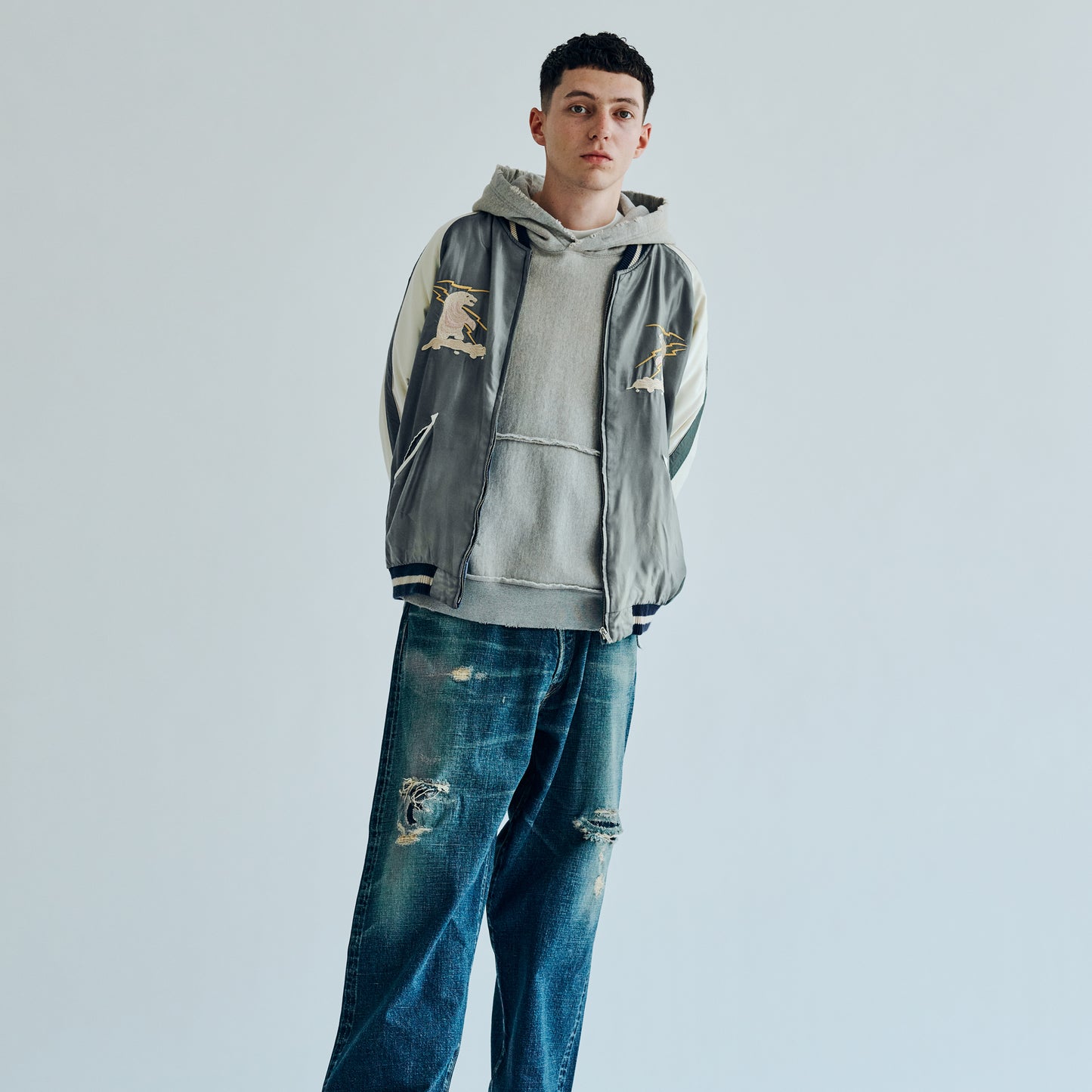 GL15481 / ACETATE SOUVENIR JACKET "ALASKA" (AGING MODEL)