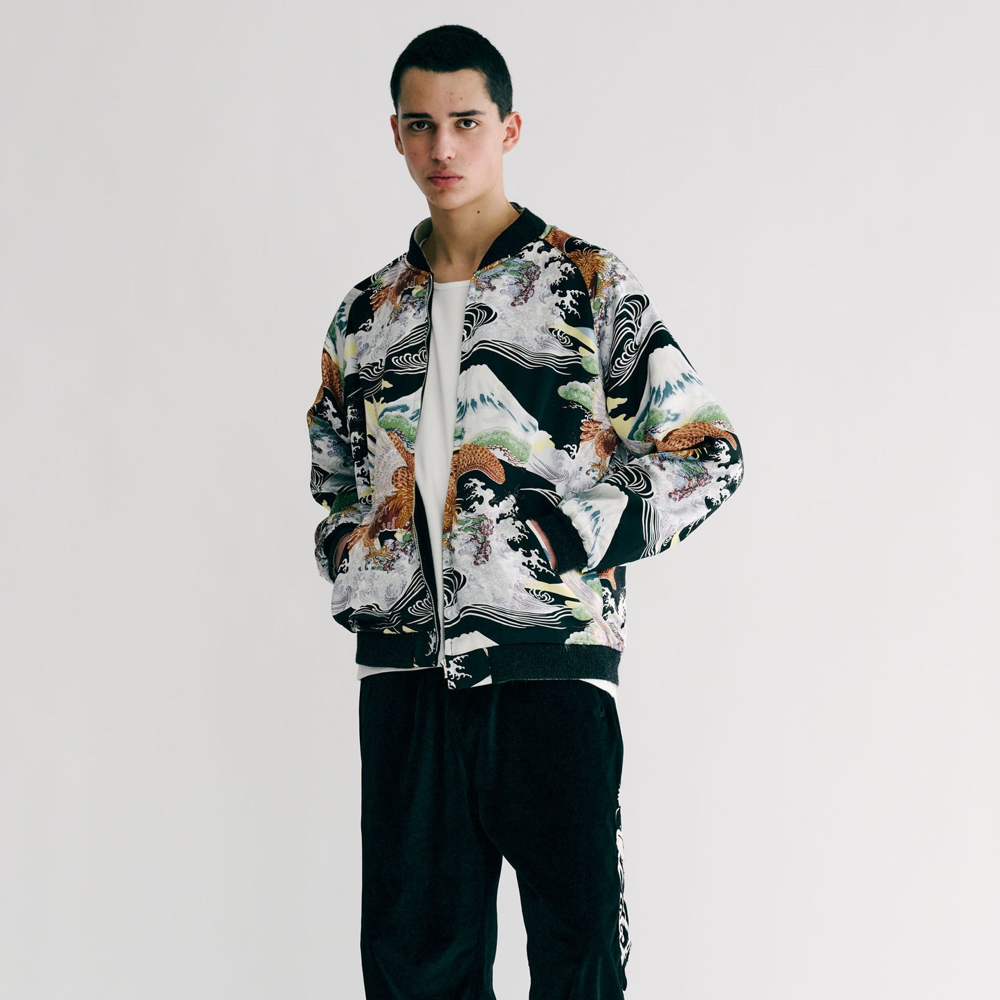 GL15551 / SPECIAL EDITION VELVETEEN SOUVENIR JACKET "GREEN DRAGON"