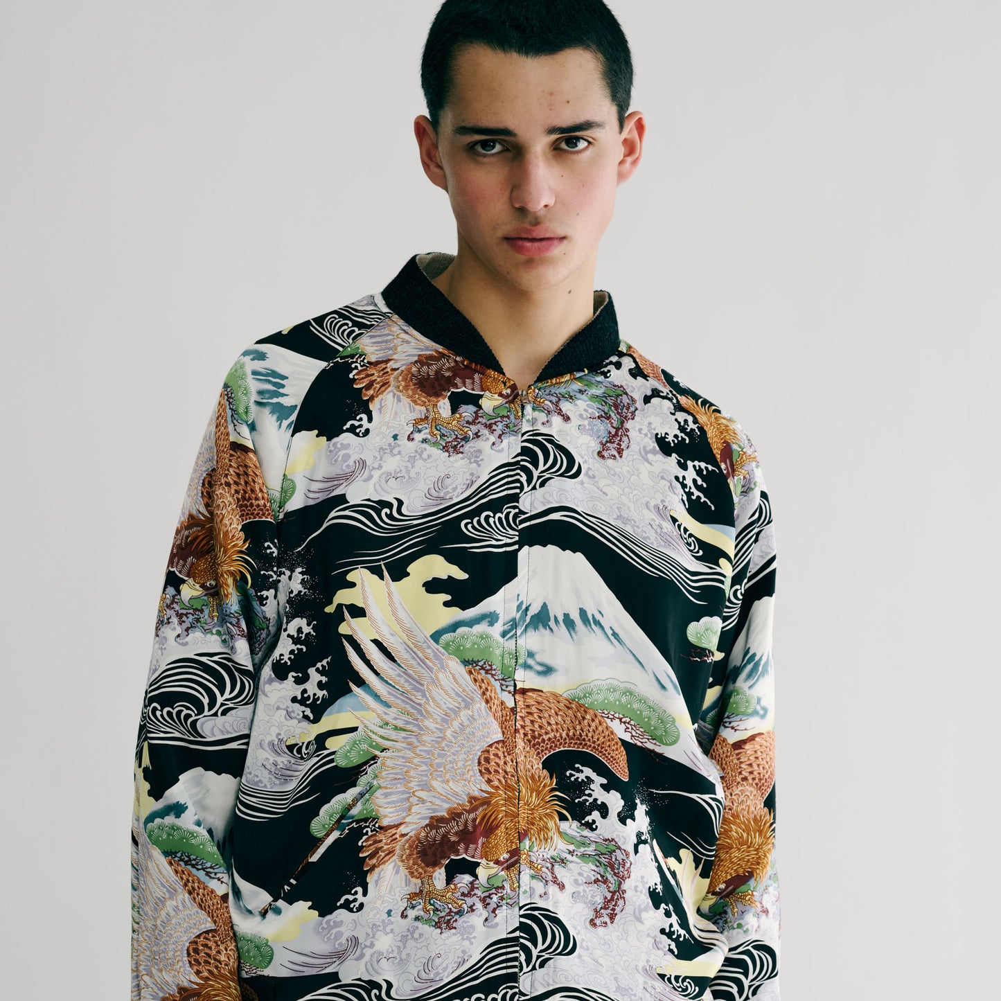GL15551 / SPECIAL EDITION VELVETEEN SOUVENIR JACKET "GREEN DRAGON"