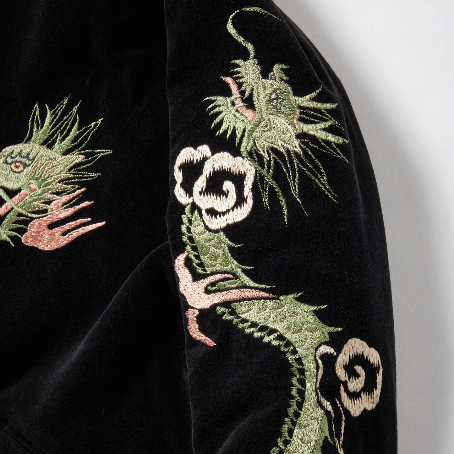 GL15551 / SPECIAL EDITION VELVETEEN SOUVENIR JACKET "GREEN DRAGON"