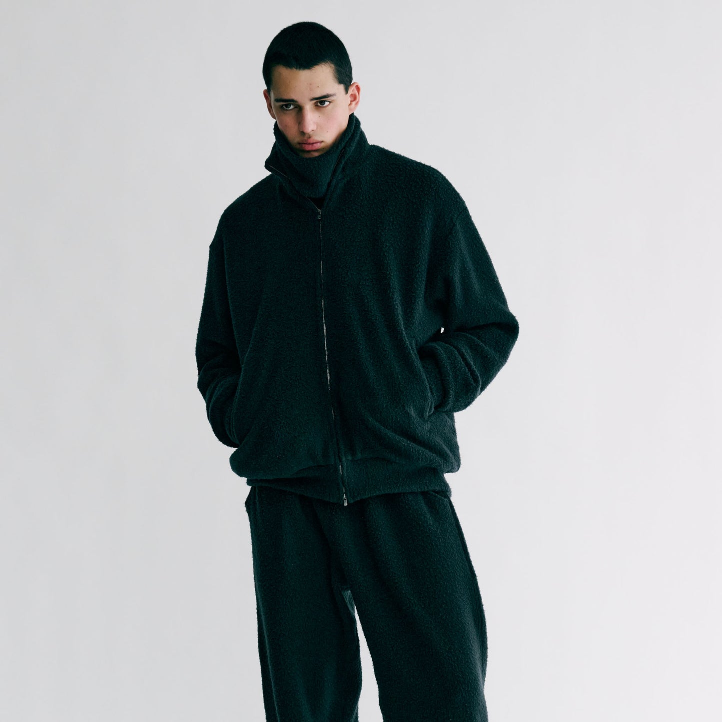 GL15595 / WOOL SUPER 140's FLEECE TRACK JACKET