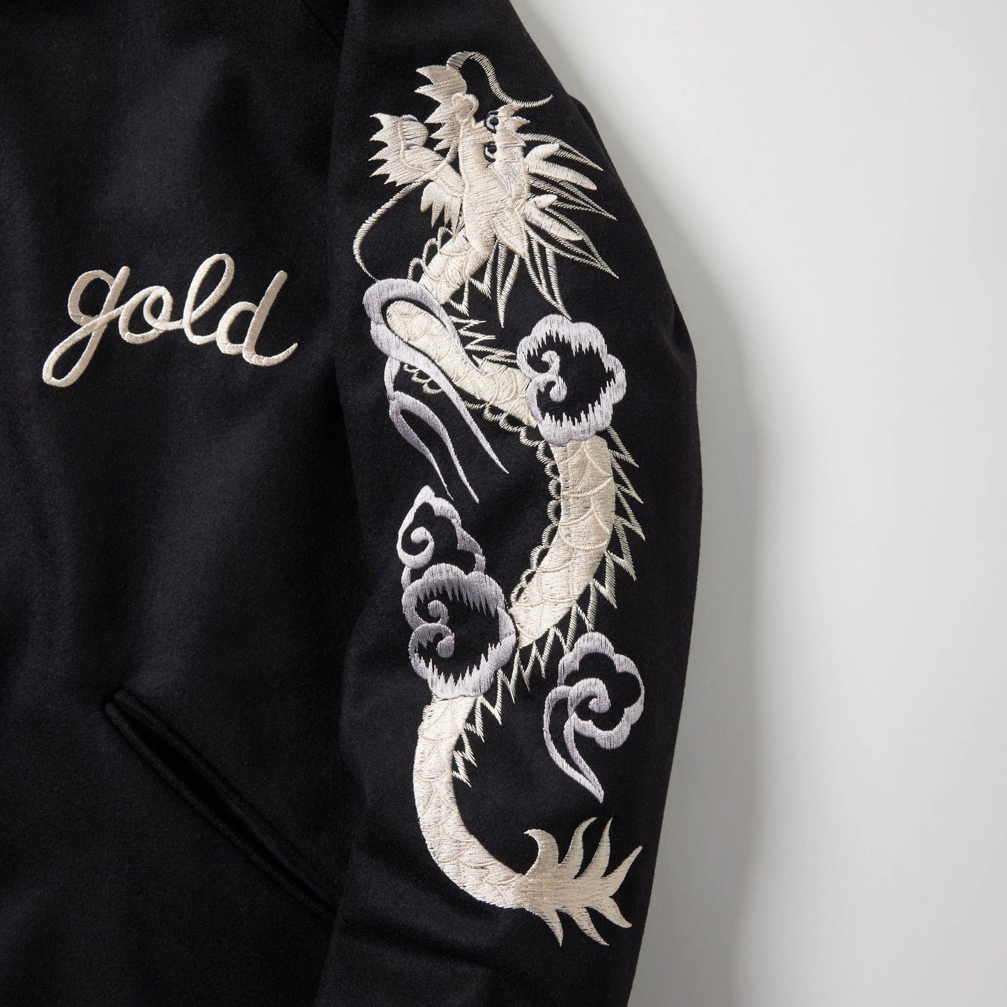 GL15671 / WOOL MELTON × ACETATE SOUVENIR JACKET "SKULL" (REVERSIBLE SIDE)