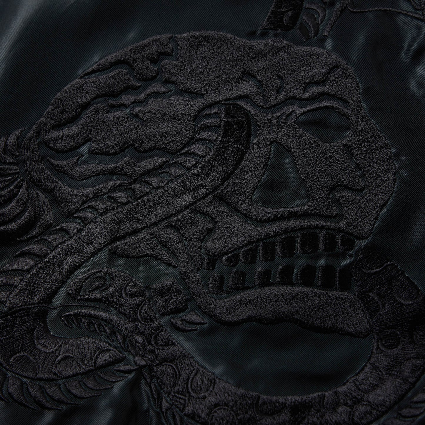 GL15671 / WOOL MELTON × ACETATE SOUVENIR JACKET "SKULL" (REVERSIBLE SIDE)
