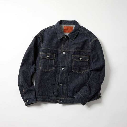 GL15674 / RECYCLED WASTE SUVIN COTTON YARN 14oz. DENIM JACKET