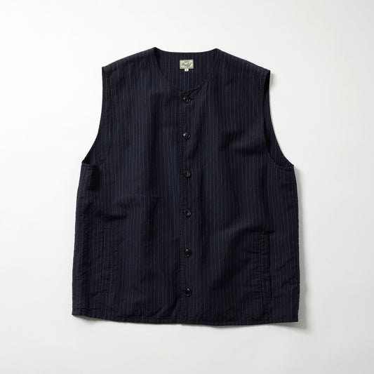 GL15676 / LINEN × WOOL TROPICAL CREW NECK VEST