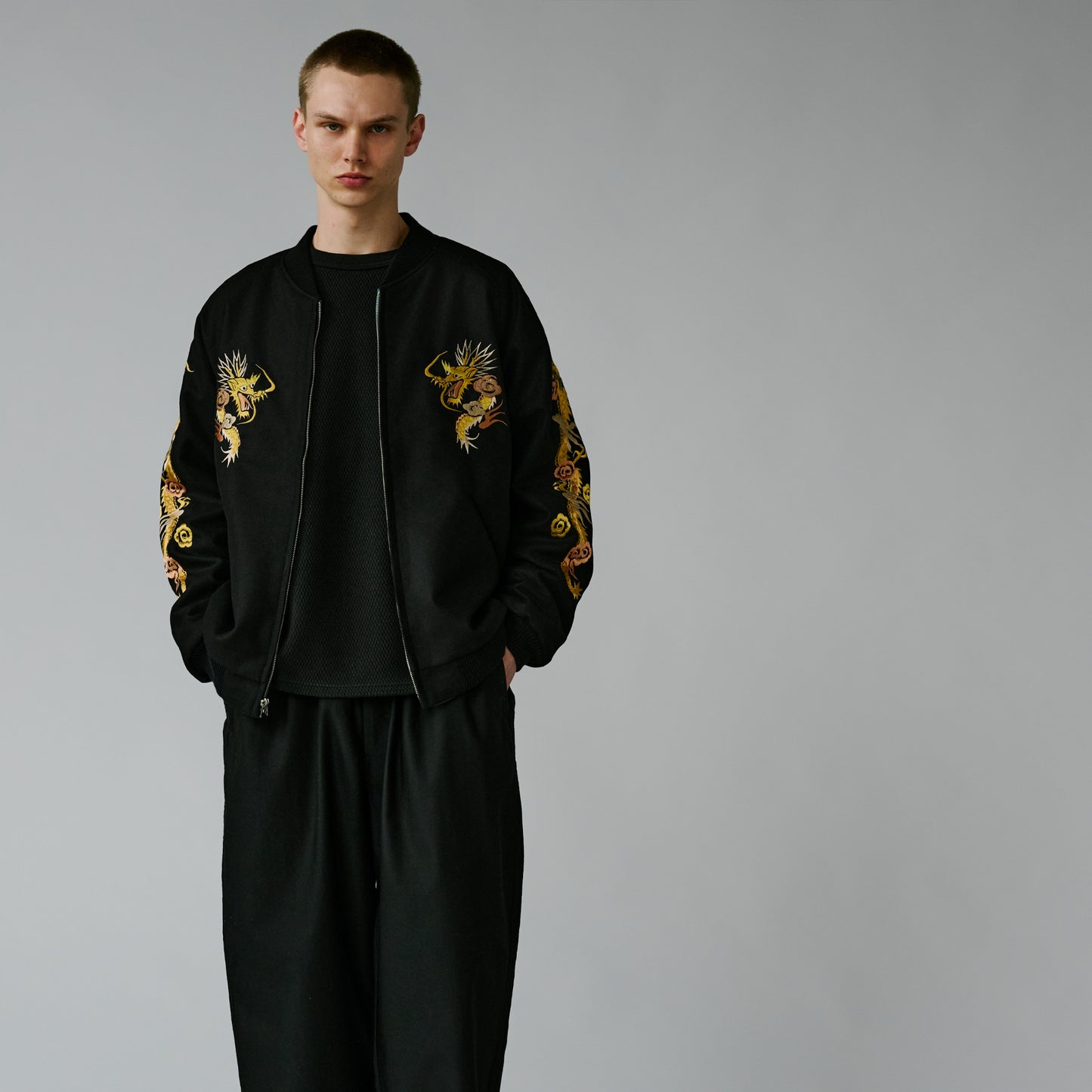 2025年10月4日入荷予定 / GL15725 / WOOL MELTON×ACETATE SOUVENIR JACKET "DRAGON HEAD"