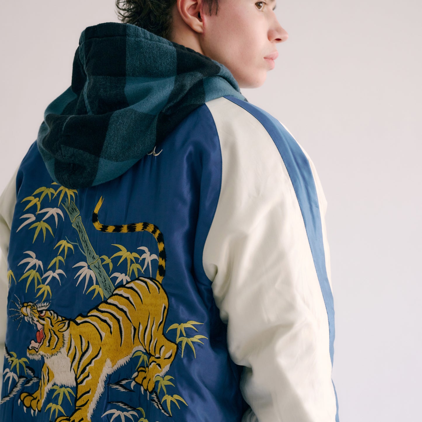 GL29139 / COTTON NEL CHECK OVER SIZE PARKA