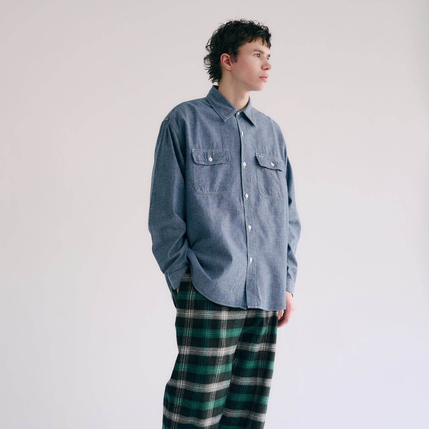 GL29141 / BLUE CHAMBRAY WORK SHIRT