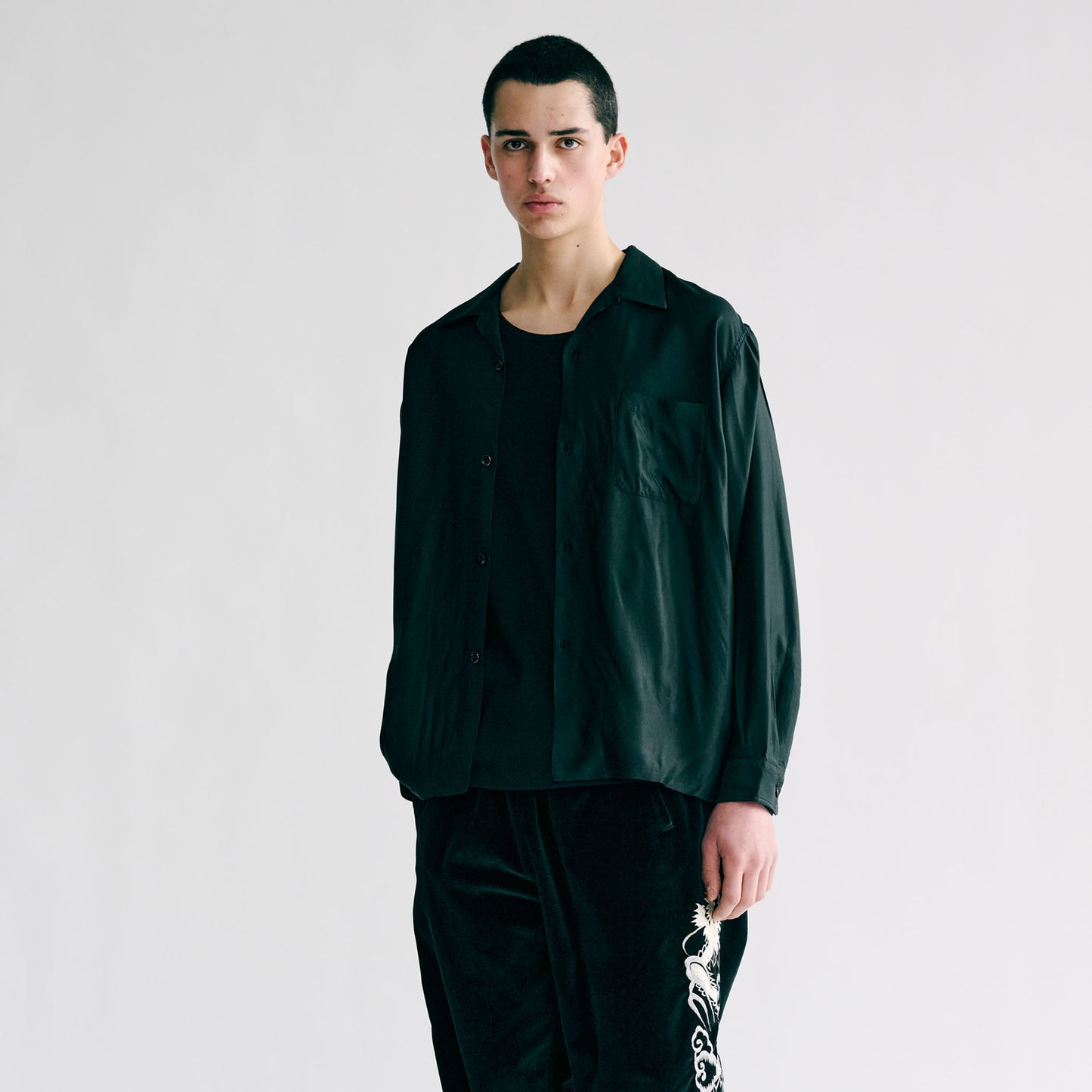 GL29340 / ACETATE SUKA SHIRT “SKULL”