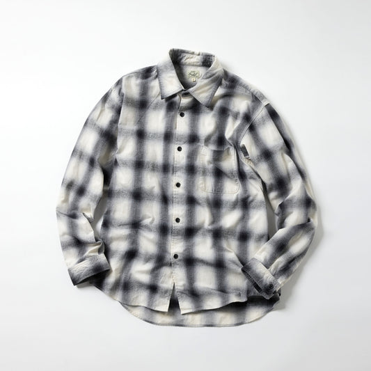 GL29434 / COTTON NEL CHECK REGULAR COLLAR SHIRT