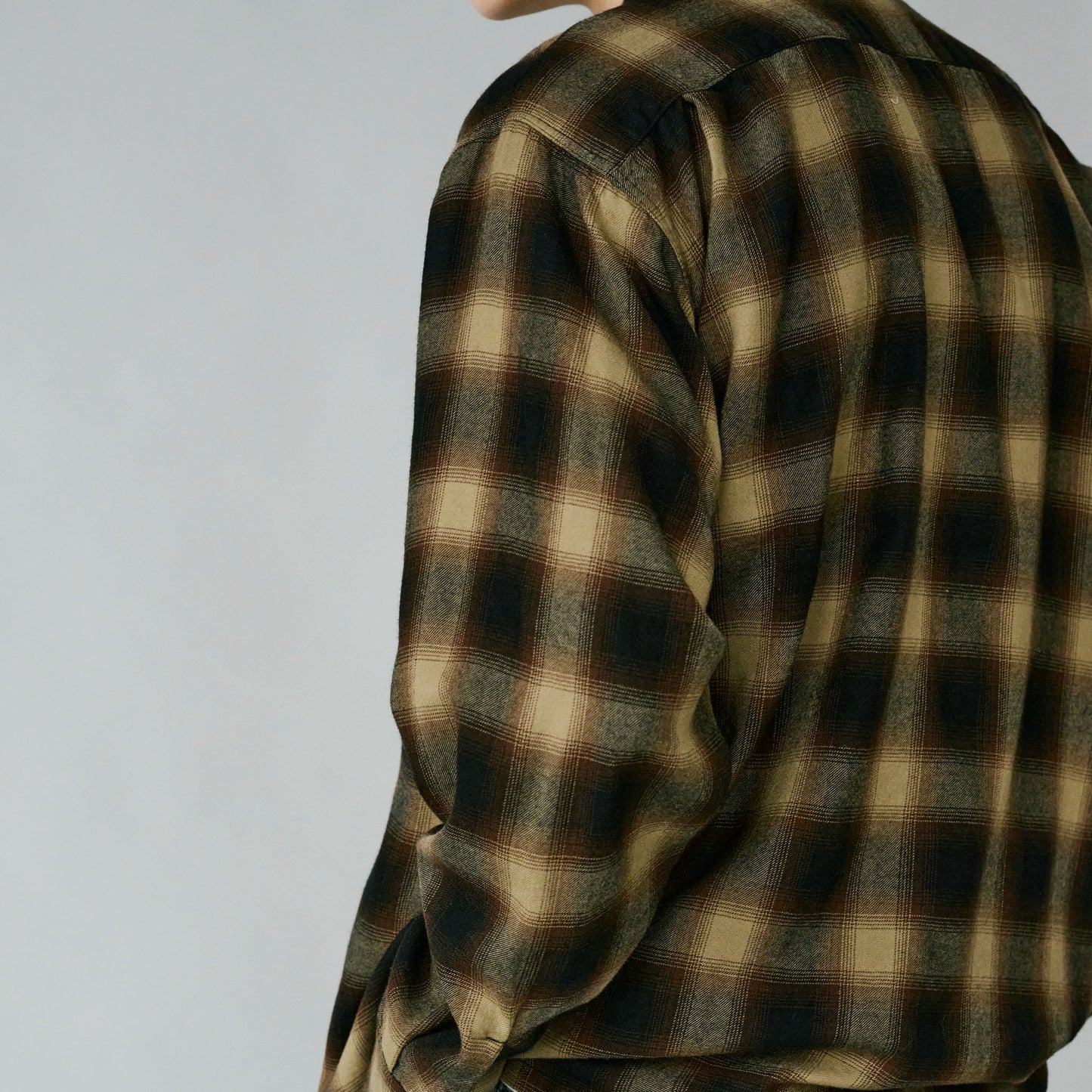 GL29548 / Super 120's WOOL CHECK OPEN SHIRT