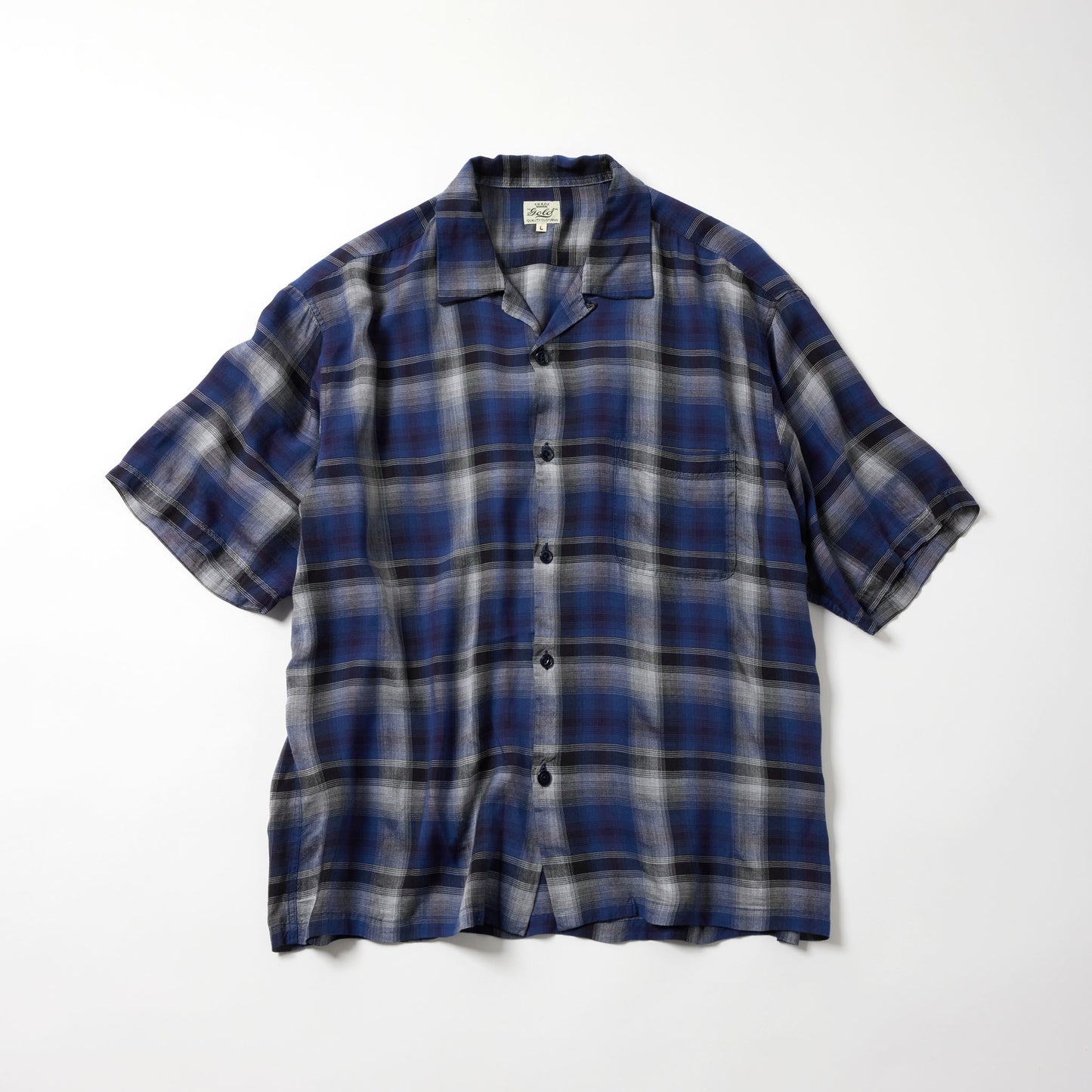 GL39436 / RAYON CHECK OPEN SHIRT