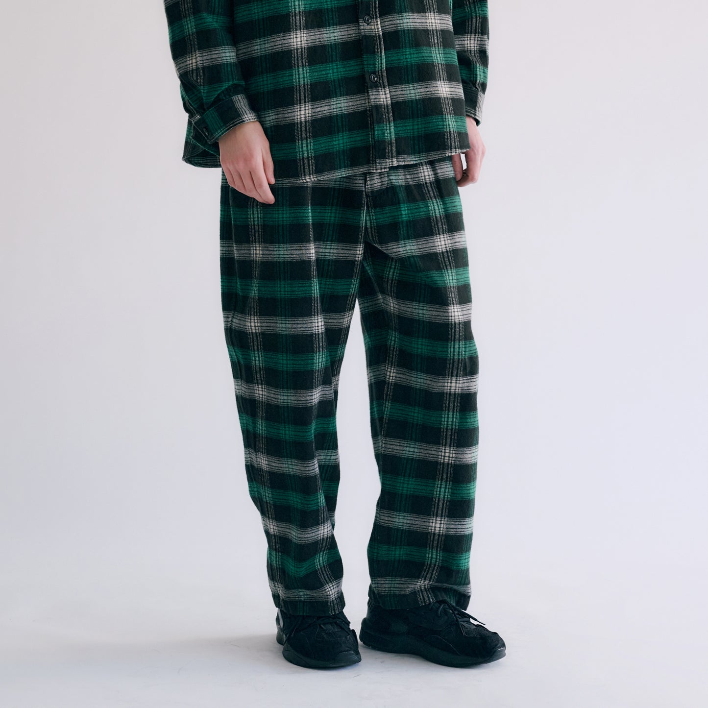 GL42404 / COTTON NEL CHECK EASY PANTS