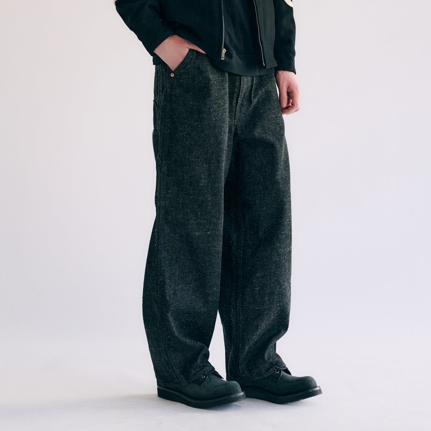 GL42408A / RECYCLED WASTE SUVIN COTTON YARN 11.5oz. DENIM PAINTER PANTS