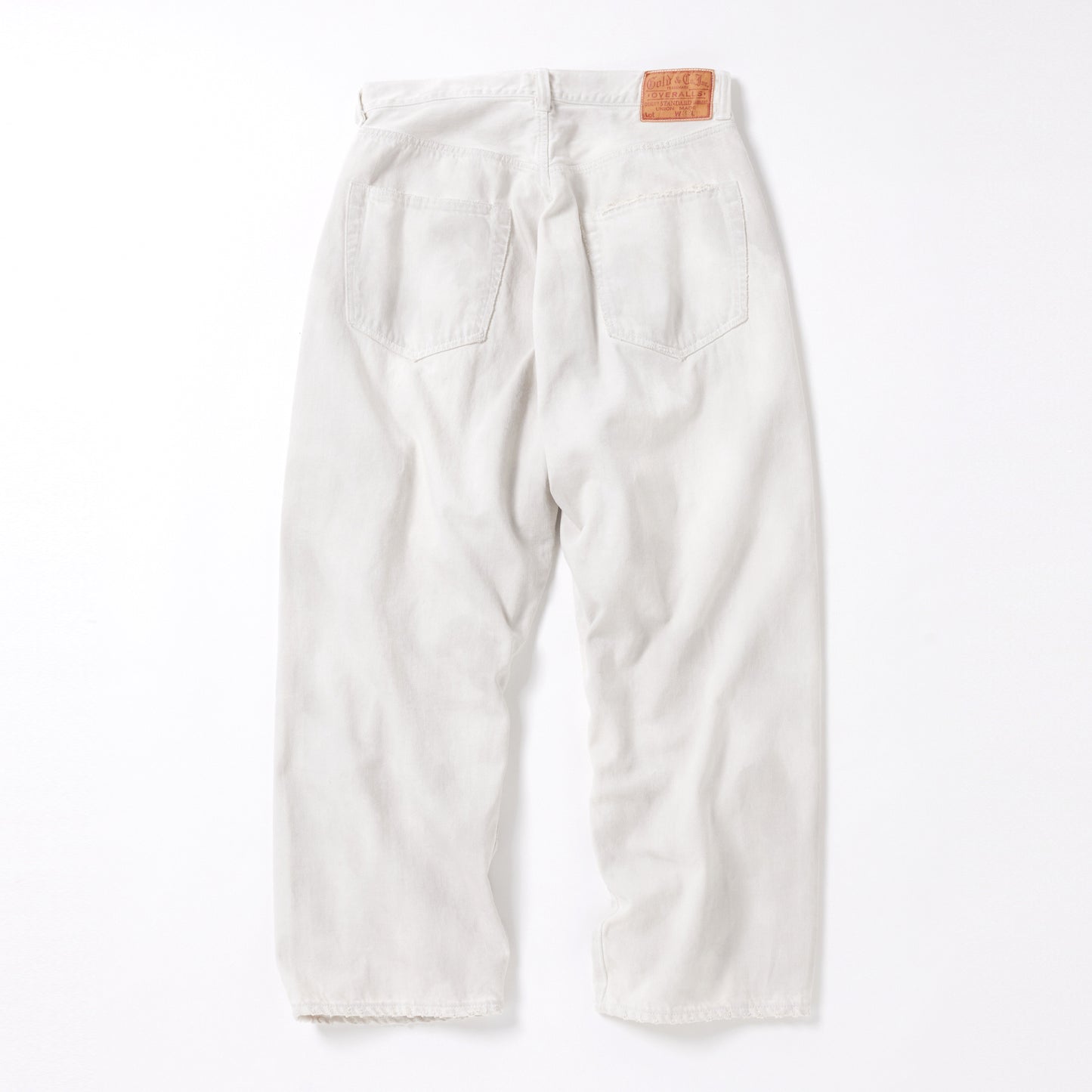 GL42427H / RECYCLED WASTE SUVIN COTTON YARN 11.5oz. DENIM 5POCKET WIDE PANTS VINTAGE WASHED