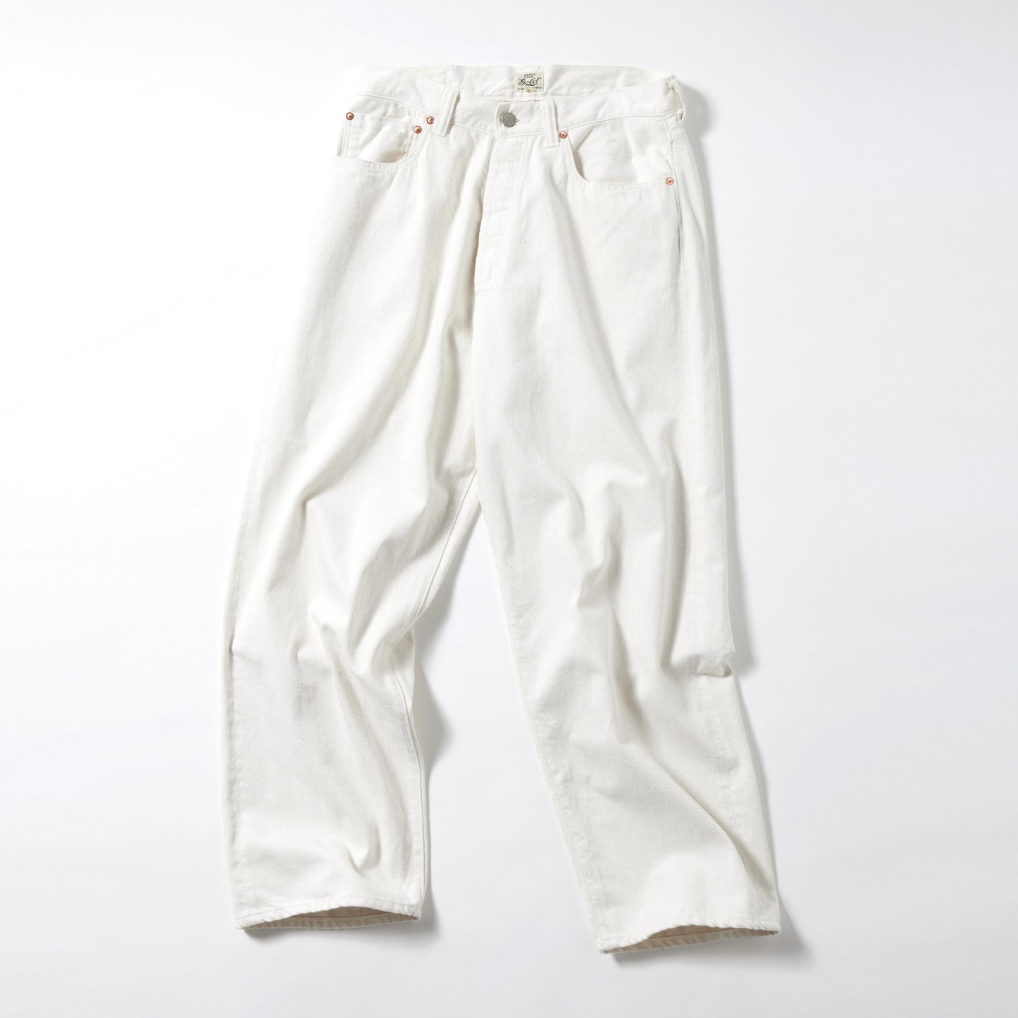 GL42472A / RECYCLED WASTE SUVIN COTTON YARN 11.5oz. DENIM 5POCKET WIDE PANTS