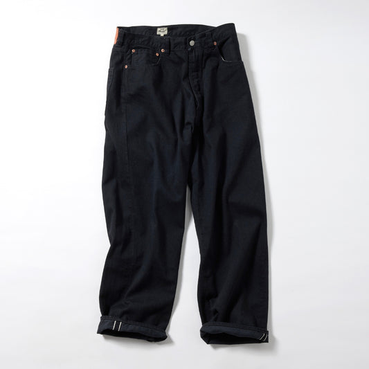 GL42472A / RECYCLED WASTE SUVIN COTTON YARN 11.5oz. DENIM 5POCKET WIDE PANTS