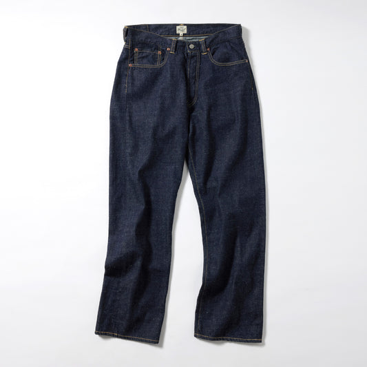 GL42473A / RECYCLED WASTE SUVIN COTTON YARN 11.5oz. DENIM 5POCKET STRAIGHT PANTS