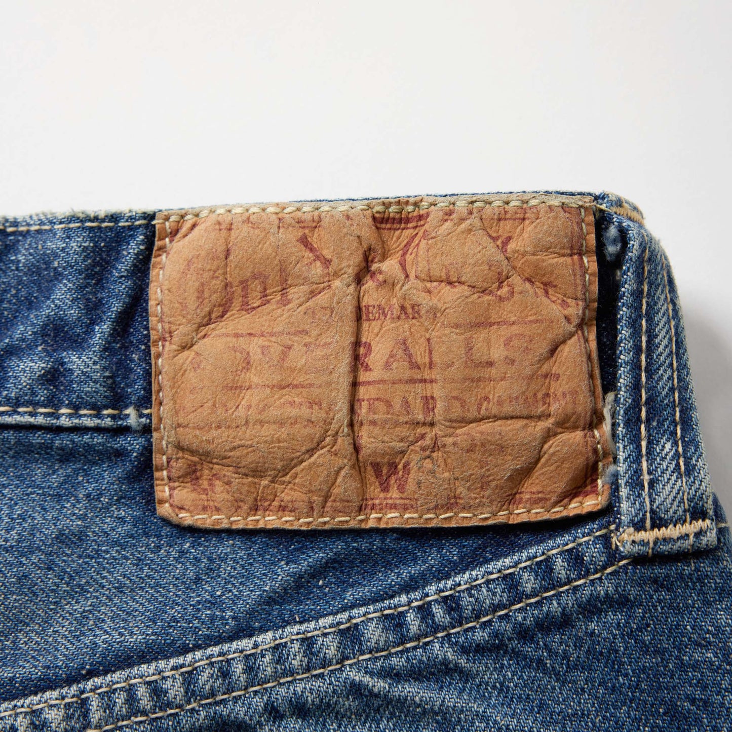 GL42504H / RECYCLED WASTE SUVIN COTTON YARN 14oz. DENIM 5POCKET STRAIGHT PANTS VINTAGE WASHED