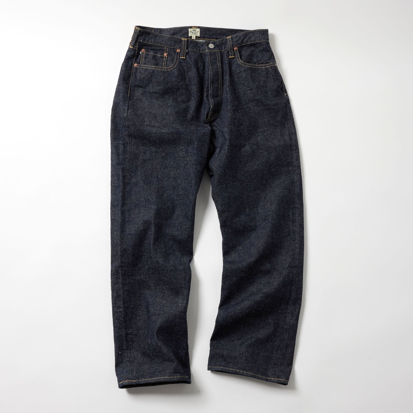 GL42504A / RECYCLED WASTE SUVIN COTTON YARN 14oz. DENIM 5POCKET STRAIGHT PANTS