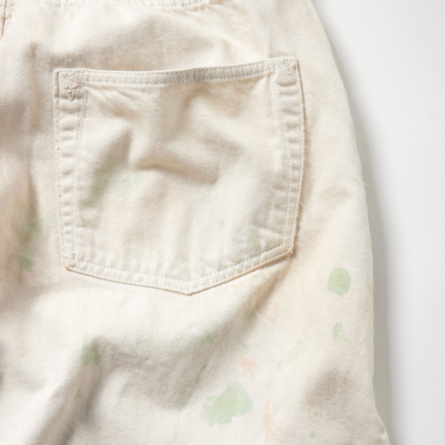 GL42505H / RECYCLED WASTE SUVIN COTTON YARN 11.5oz. DENIM 5POCKET WIDE PANTS VINTAGE WASHED (ZIPPER FLY)